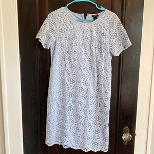 Ann Taylor Factory Light Blue Lace Shift Dress